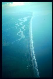 vista del avión a la costa