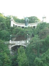 Budapest/Szt Gellert/Saint Gellert statue near Erzsebet Hid/Elisabeth Bridge