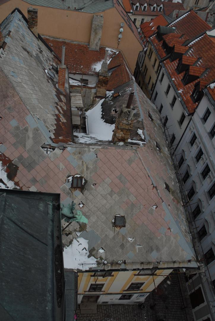 derelict house in central Bratislava (from St Michael's Tower)