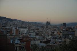 View over Barcelona from Montjuïc: Sagrada Familia