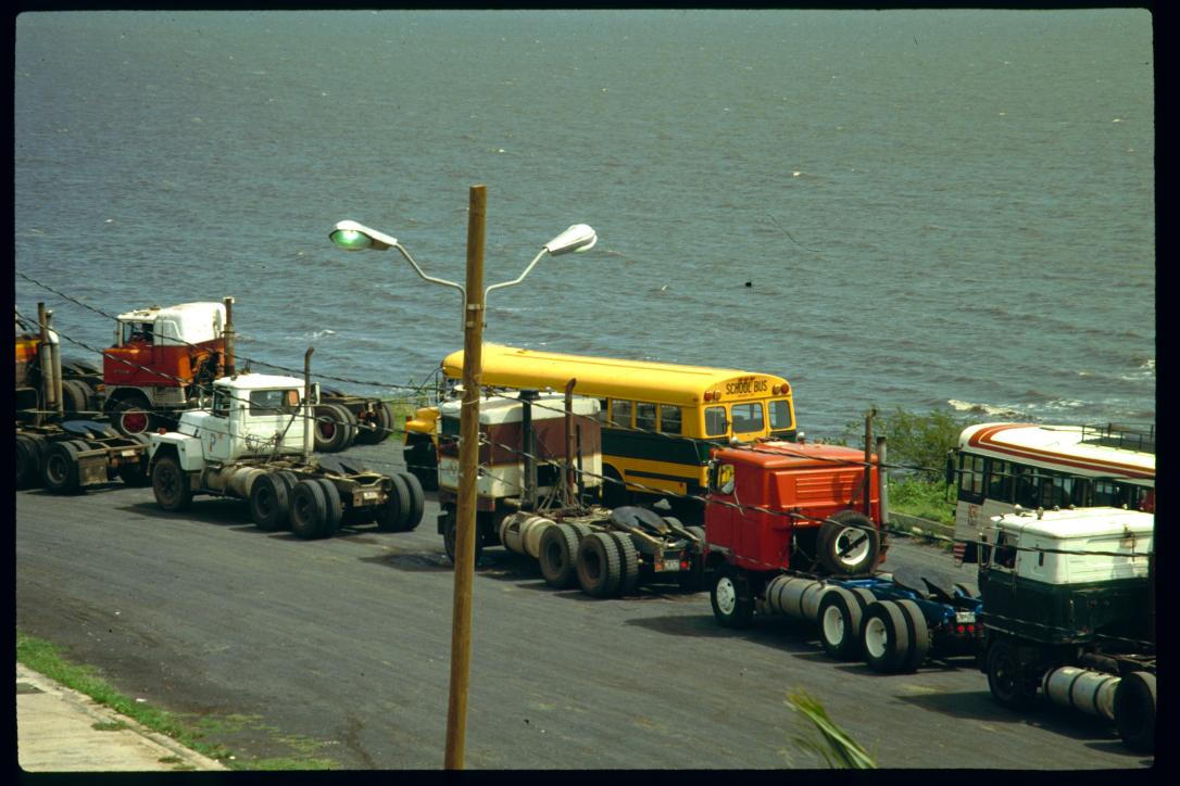 Nicaragua 1992/Managua/protesta de los trabajadores en transportes