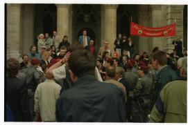 Sparpaket-Demo 1. 5. 1996/vor dem Wiener Rathaus